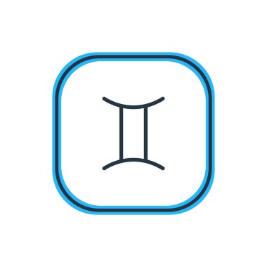 İkizler anahat vektör Illustration. Güzel Galaxy öğesi de İkizler öğesi olarak kullanılabilir.