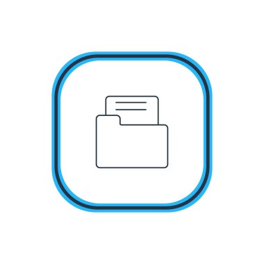 Klasör anahat vektör Illustration. Güzel User öğesi de dosya öğesi olarak kullanılabilir.