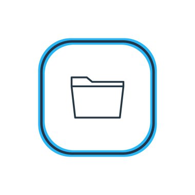 Klasör anahat vektör Illustration. Güzel Office öğesi de şablon öğesi olarak kullanılabilir.