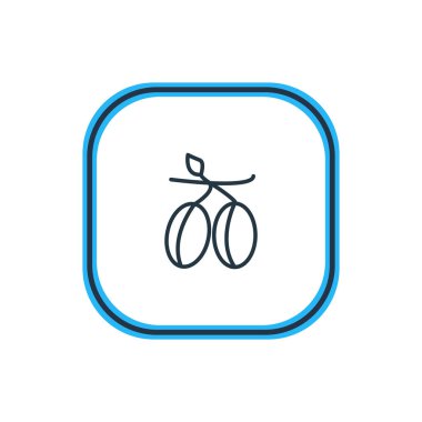 Zeytin anahat vektör Illustration. Güzel yemek öğesi de Akdeniz öğesi olarak kullanılabilir.