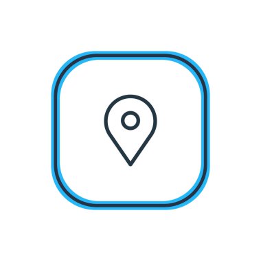 Vektör çizim konumu anahat. Güzel App öğesi de iğne ucu öğesi olarak kullanılabilir.