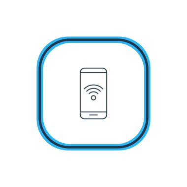 Telefon anahat vektör Illustration. Güzel ağ öğesi de telefon öğesi olarak kullanılabilir.