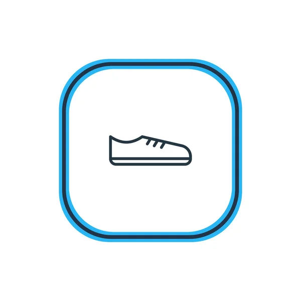 Ilustración vectorial del contorno de las zapatillas. Elemento hermoso de la aptitud también se puede utilizar como elemento de las encías . — Vector de stock