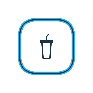 Vektör çizim kağıt Kupası anahat. Güzel yemek öğesi de meşrubat öğesi olarak kullanılabilir.