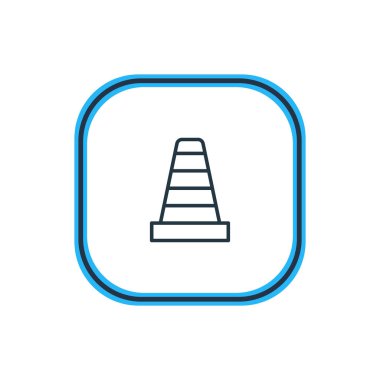 Koni anahat vektör Illustration. Güzel yön öğesi de dikkat öğesi olarak kullanılabilir.