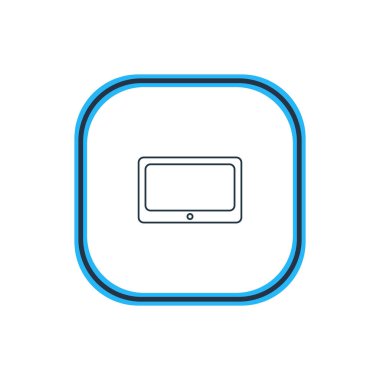 Smartphone anahat vektör Illustration. Güzel not defteri öğesi de Tablet öğesi olarak kullanılabilir.