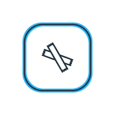 Şeker anahat vektör Illustration. Güzel Java öğesi de tatlandırıcı öğesi olarak kullanılabilir.