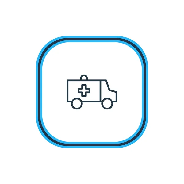 Illustration vectorielle des contours des ambulances. Bel élément de nécessité peut également être utilisé comme élément de premiers soins . — Image vectorielle