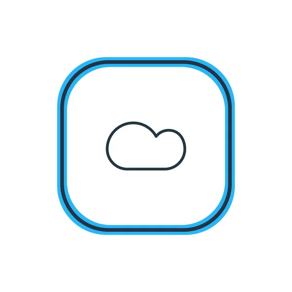 Vectorillustratie van Cloud overzicht. Prachtige ambiance Element kan ook gebruikt worden als bewolkt Element. — Stockvector