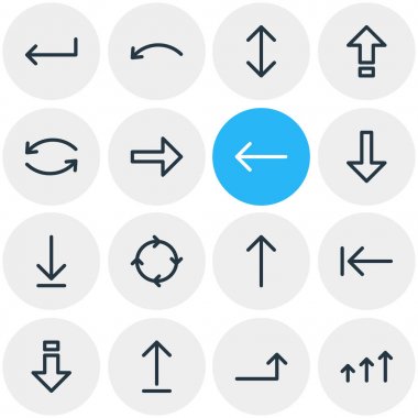 16 üye simgeler vektör Illustration. Günah çıkarma, sekme, Exchange ve diğer öğeleri düzenlenebilir paketi.