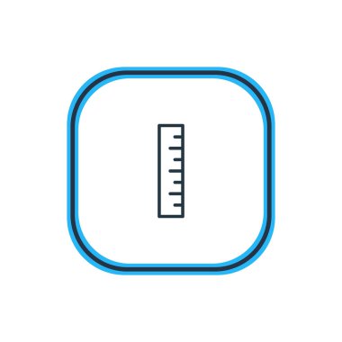 Cetvel anahat vektör Illustration. Güzel aletler öğesi de ölçer öğesi olarak kullanılabilir.