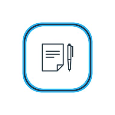 Sözleşme anahat vektör Illustration. Güzel ticaret öğesi de anlaşma öğesi olarak kullanılabilir.