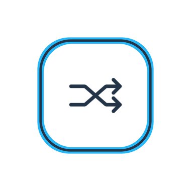 Shuffle anahat vektör Illustration. Güzel işareti öğe öğesi rasgele olarak da kullanılabilir.