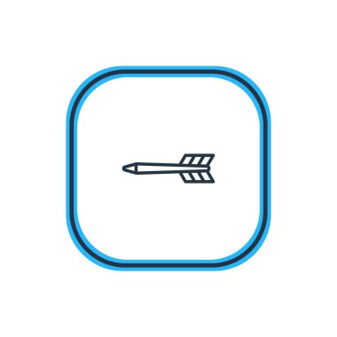 Ok anahat vektör Illustration. Güzel Fitness öğesi de Dart öğesi olarak kullanılabilir.