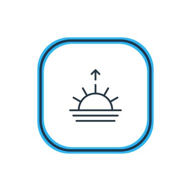 Sunrise anahat vektör Illustration. Güzel bir atmosfer öğesi de günbatımı öğesi olarak kullanılabilir.