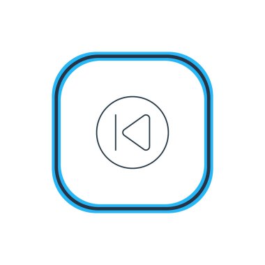 Önceki anahat vektör Illustration. Güzel melodi öğe öğe önceki olarak da kullanılabilir.