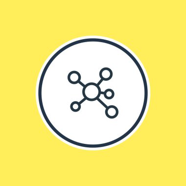 Paylaşım anahat vektör Illustration. Güzel ağ öğesi de öğe yayım olarak kullanılabilir.