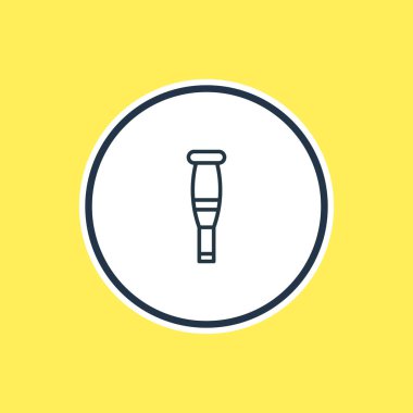 Koltuk değneği anahat vektör Illustration. Güzel zorunluluk öğesi de Spike öğesi olarak kullanılabilir.