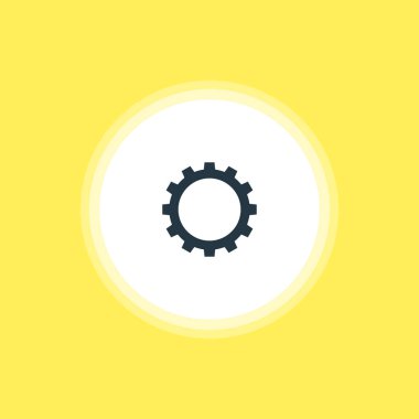 Dişli simgesini vektör Illustration. Güzel arabirimi öğesi de karikatür öğesi olarak kullanılabilir.