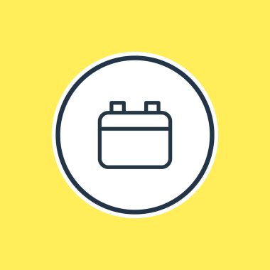 Takvim anahat vektör Illustration. Güzel ek öğe de tarihi öğesi olarak kullanılabilir.