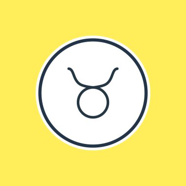 Toros anahat vektör Illustration. Güzel Astroloji öğesi de boğa öğesi olarak kullanılabilir.