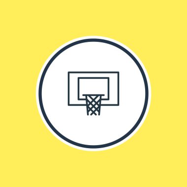 Hoop anahat vektör Illustration. Güzel Fitness öğesi de basketbol öğesi olarak kullanılabilir.