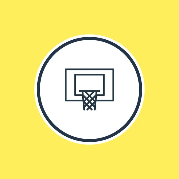 Ilustración vectorial del contorno del aro. Hermoso elemento Fitness también se puede utilizar como elemento de baloncesto . — Archivo Imágenes Vectoriales