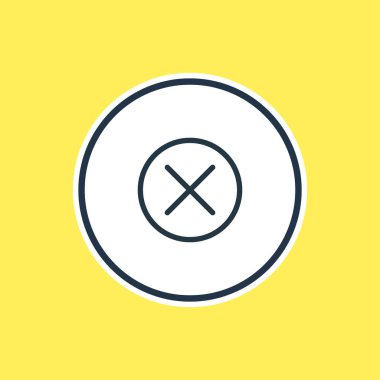 Vektör çizim yakın anahat. Güzel uygulama öğesi de kilitli öğesi olarak kullanılabilir.