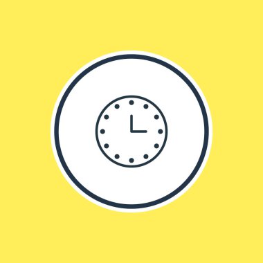 Saat anahat vektör Illustration. Güzel Kırtasiye öğesi de izle öğesi olarak kullanılabilir.