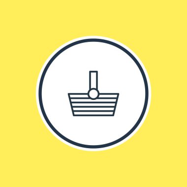 Anahat alışveriş vektör çizim. Güzel bir şehir öğesi de sepet öğesi olarak kullanılabilir.