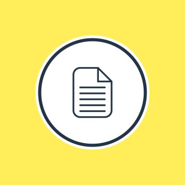 Belge anahattı vektör Illustration. Güzel Office öğesi boş öğe olarak da kullanılabilir.