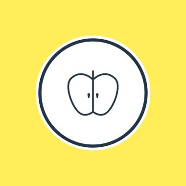 Apple anahat vektör Illustration. Güzel tıbbi öğesi de taze meyve öğesi olarak kullanılabilir.