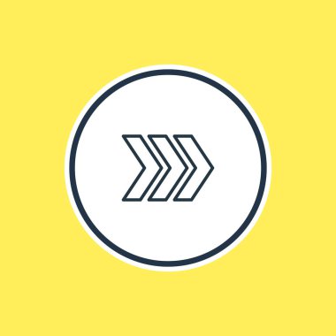 Vektör çizim yönünü anahat. Güzel gezinti öğesi de ok öğesi olarak kullanılabilir.