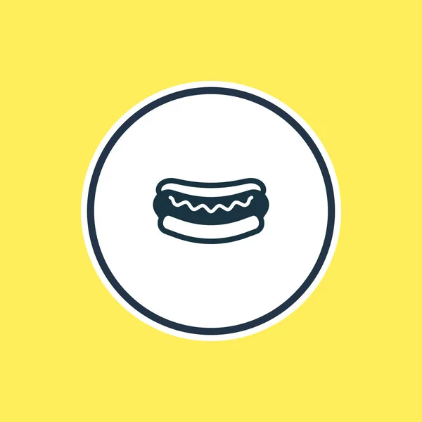 Illustration vectorielle de Hot-Dog esquisse. Belle cuisine élément également utilisable comme élément garnisse. — Image vectorielle