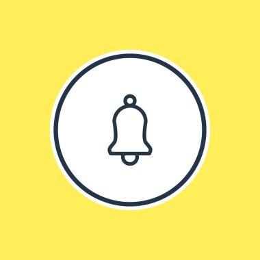 Bell anahat vektör Illustration. Güzel ek öğe de halka öğesi olarak kullanılabilir.