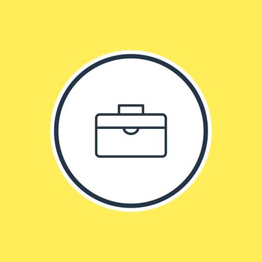 Evrak Çantası'nı anahat vektör Illustration. Güzel yönetimi öğesi de portföy öğe olarak kullanılabilir.