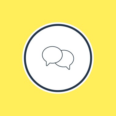 Sohbet anahat vektör Illustration. Güzel Internet öğe öğe söz olarak da kullanılabilir.