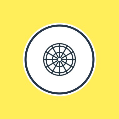 Dart anahat vektör Illustration. Güzel Fitness öğesi de hedef öğesi olarak kullanılabilir.