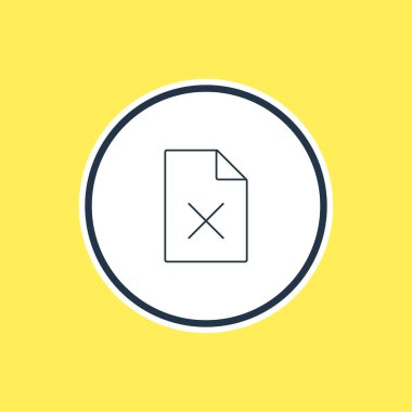 Kaldır dosya anahat vektör Illustration. Güzel ağ öğesi silme veri öğesi olarak da kullanılabilir.