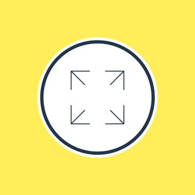 Tam Ekran Anahattı vektör Illustration. Güzel arabirimi öğesi de geniş ekran öğesi olarak kullanılabilir.