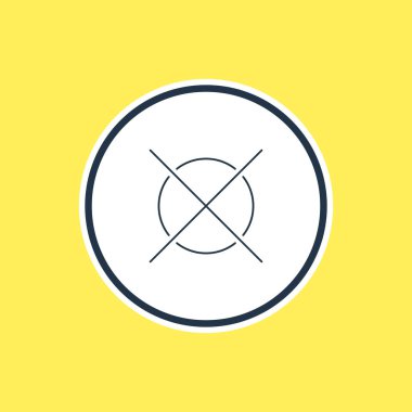 Yanlış anahat vektör Illustration. Güzel UI öğesi de iptal öğesi olarak kullanılabilir.