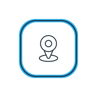 PIN anahat vektör Illustration. Güzel Location öğe de Location öğe kullanılabilir.