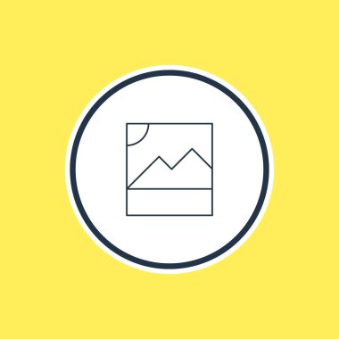 Vektör Illustration resim anahat. Güzel ağ öğesi de fotoğraf öğesi olarak kullanılabilir.