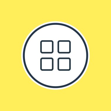 Küçük anahat vektör Illustration. Güzel ek öğe de Küp öğesi olarak kullanılabilir.