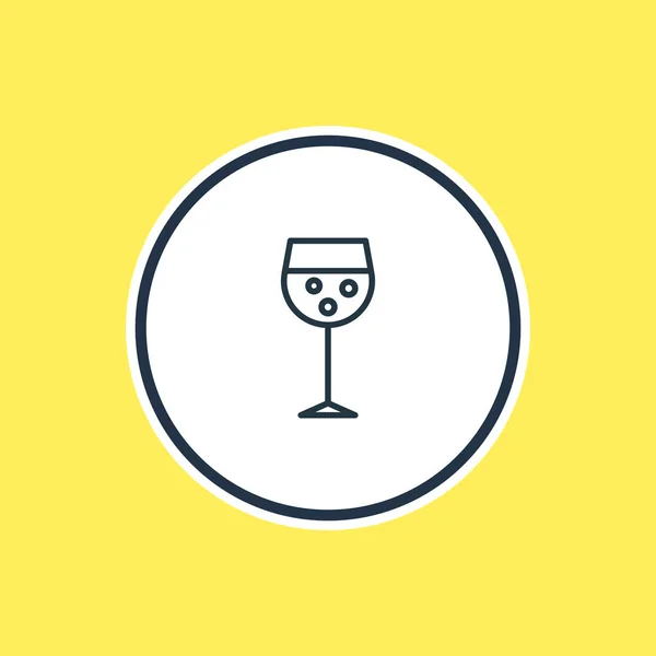 Ilustração vetorial do contorno do álcool. Elemento de bebidas bonitas também pode ser usado como elemento de champanhe . — Vetor de Stock