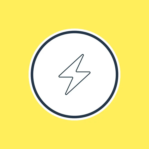 Vector Illustration Of Lightning Outline. Beautiful Interface Element Also Can Be Used As Bolt Element. — Stock Vector