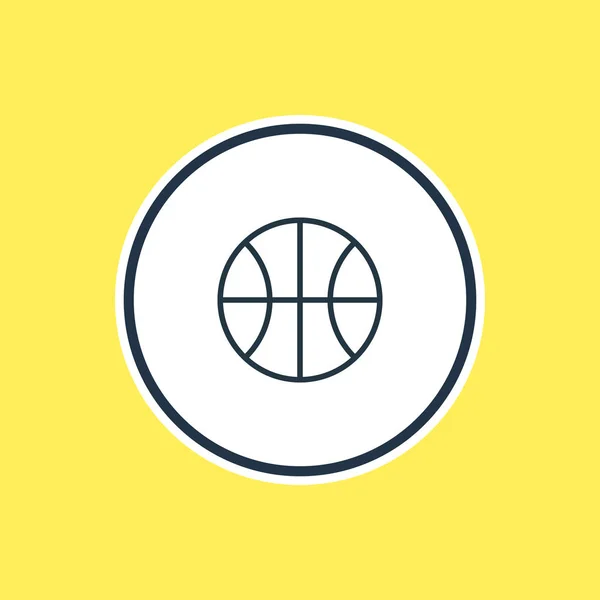 Vector Illustration Of Basketball Outline. Beautiful Athletic Element Also Can Be Used As Hoop Element. — Stock Vector