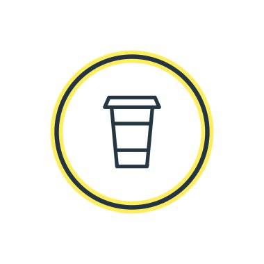 Cappuccino anahat vektör Illustration. Güzel Office öğesi de kahve öğesi olarak kullanılabilir.