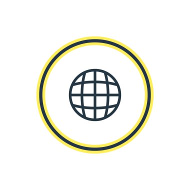 Küre anahat vektör Illustration. Güzel kişi öğesi de dünya öğesi olarak kullanılabilir.