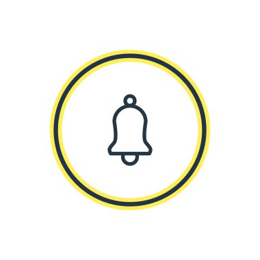 Bell anahat vektör Illustration. Güzel ek öğe de halka öğesi olarak kullanılabilir.